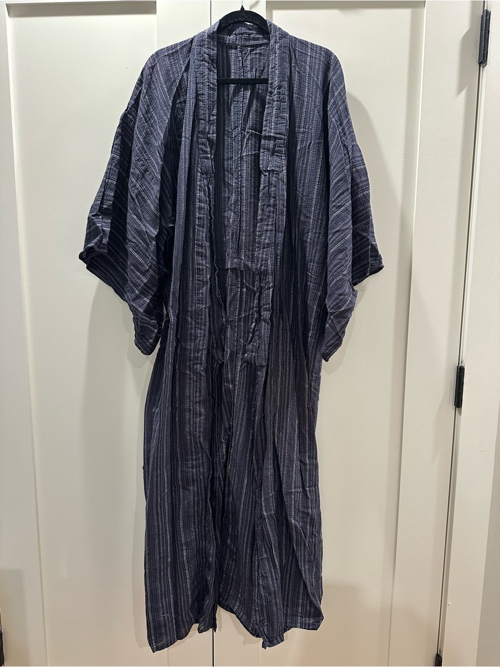 Men’s Summer Kimono Yukata Hemp Sz L with Obi